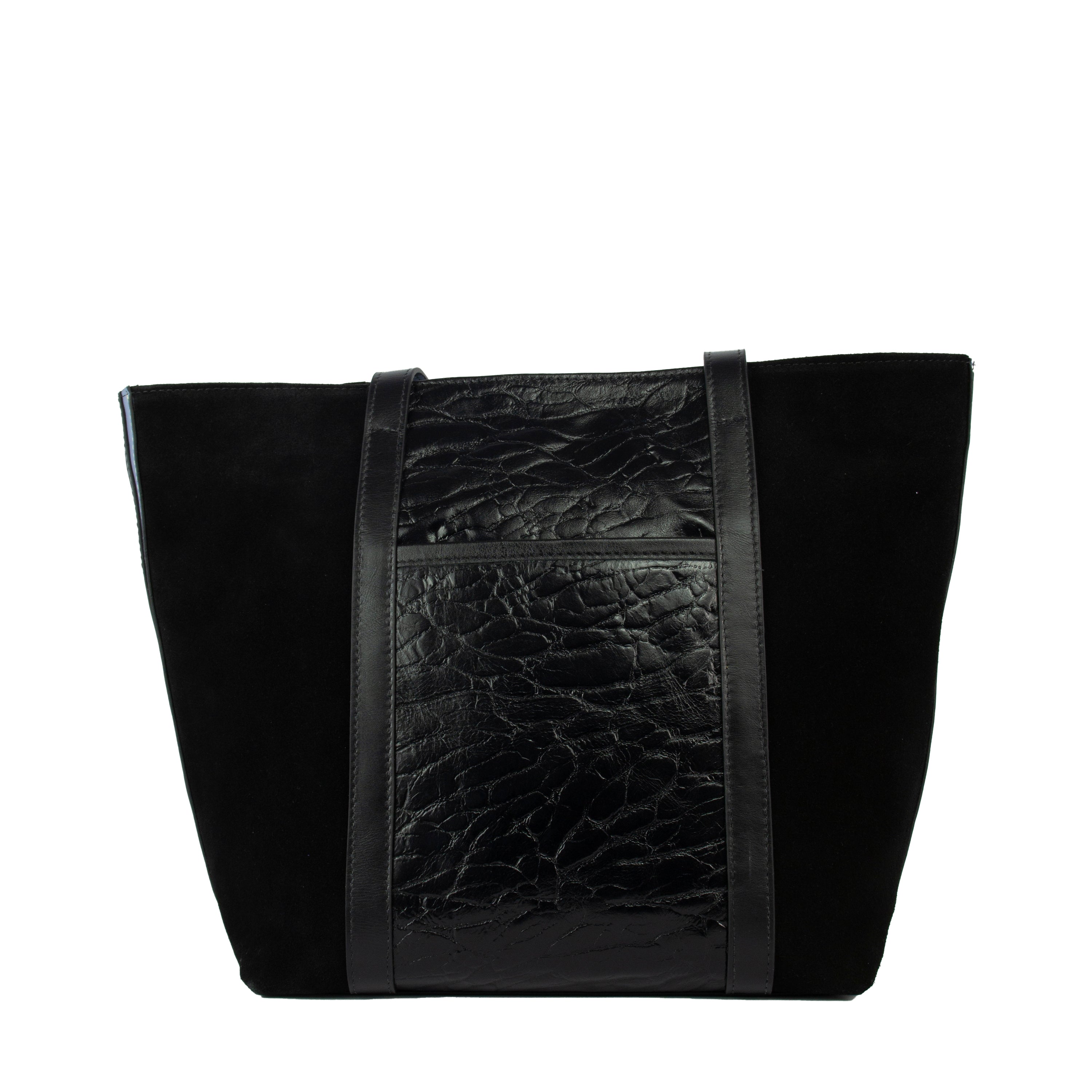 Lola Large Tote Bag in Black Leather by Patrícia Maranhão