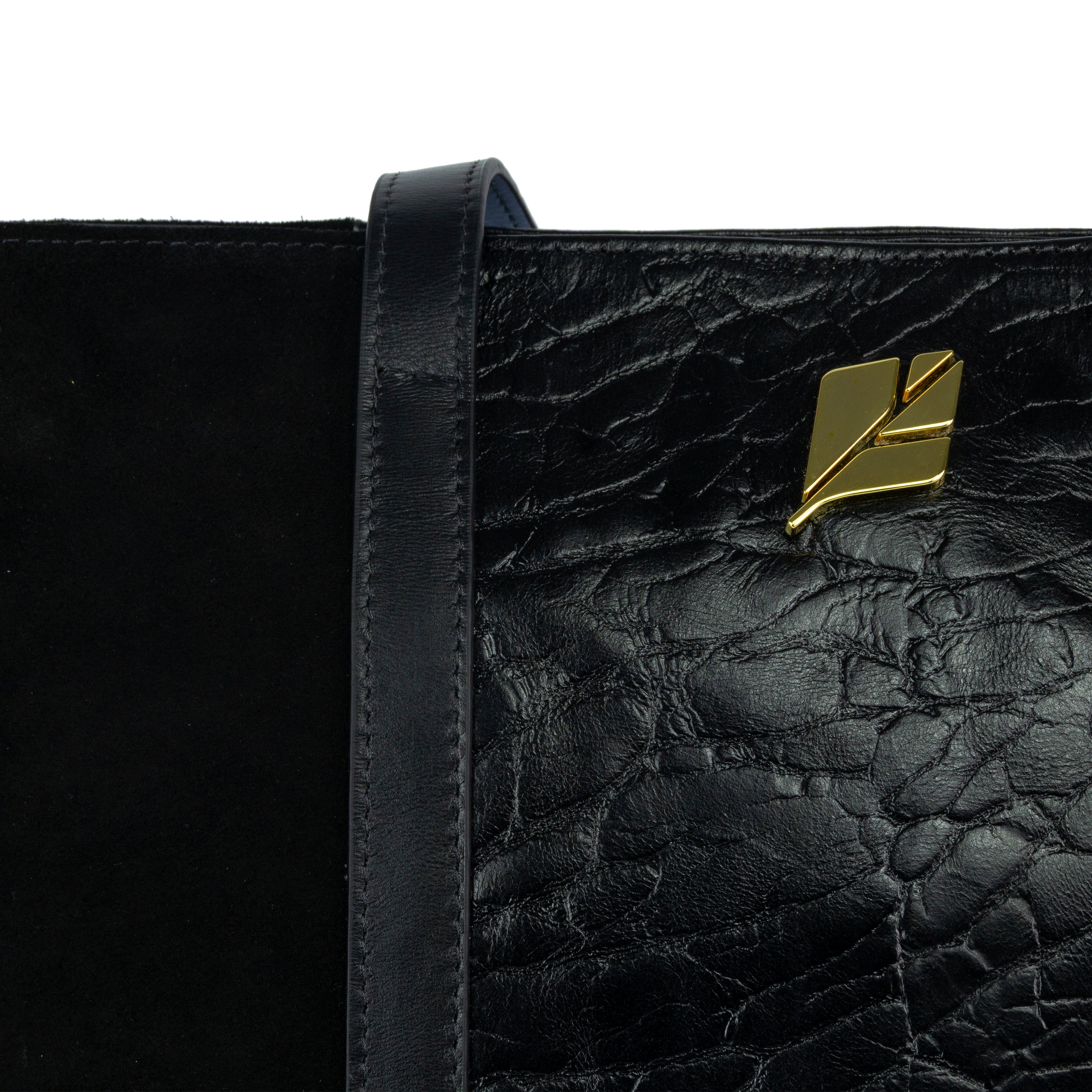 Lola Large Tote Bag in Black Leather by Patrícia Maranhão