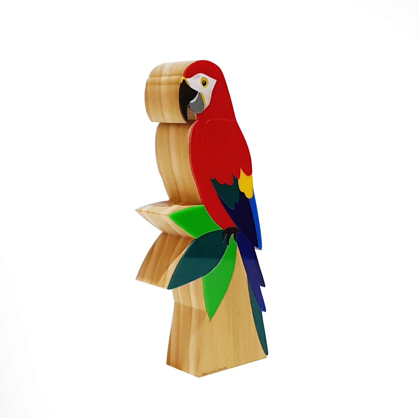 Wooden Sculpture Red Macaw G Patricia Maranhão