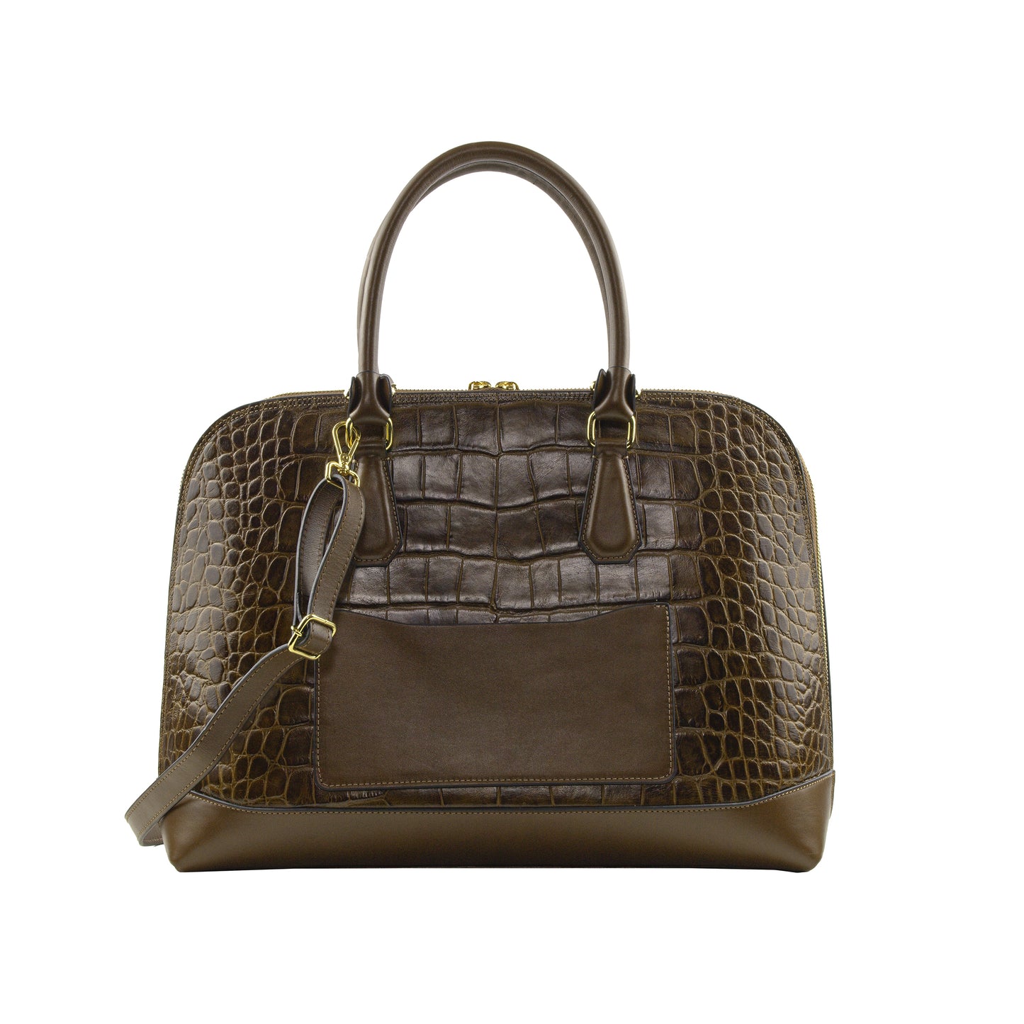 Bolsa Bowling Serena Croco G Caramelo Patrícia Maranhão