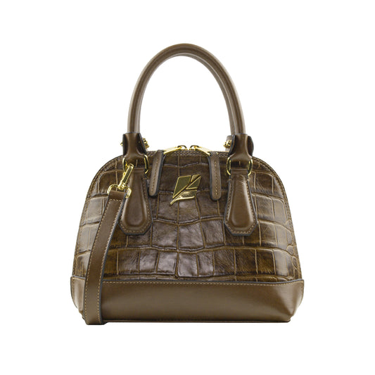 Bolsa Bowling Serena Croco P Caramelo Patrícia Maranhão