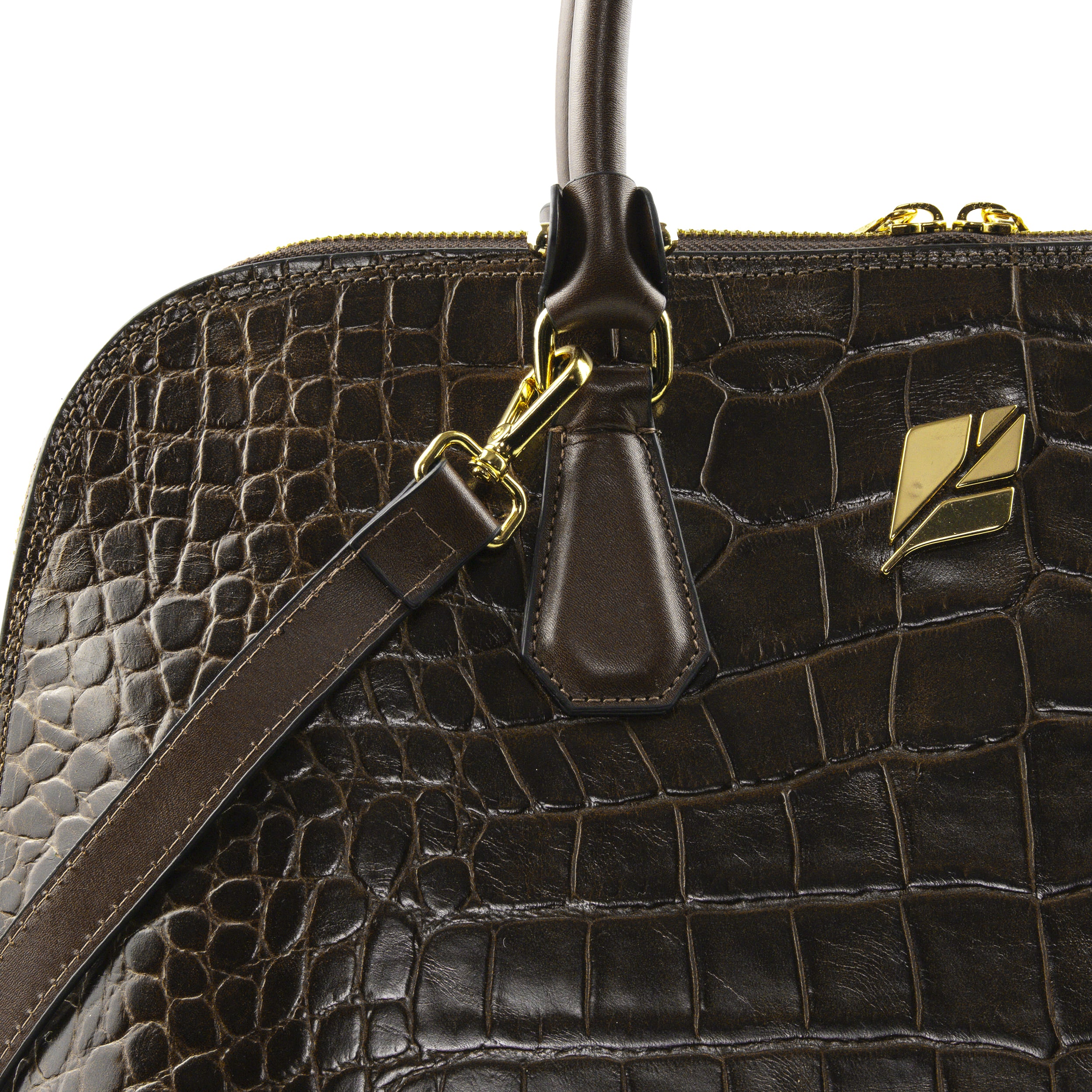 Serena Croco G Bowling Bag by Patrícia Maranhão