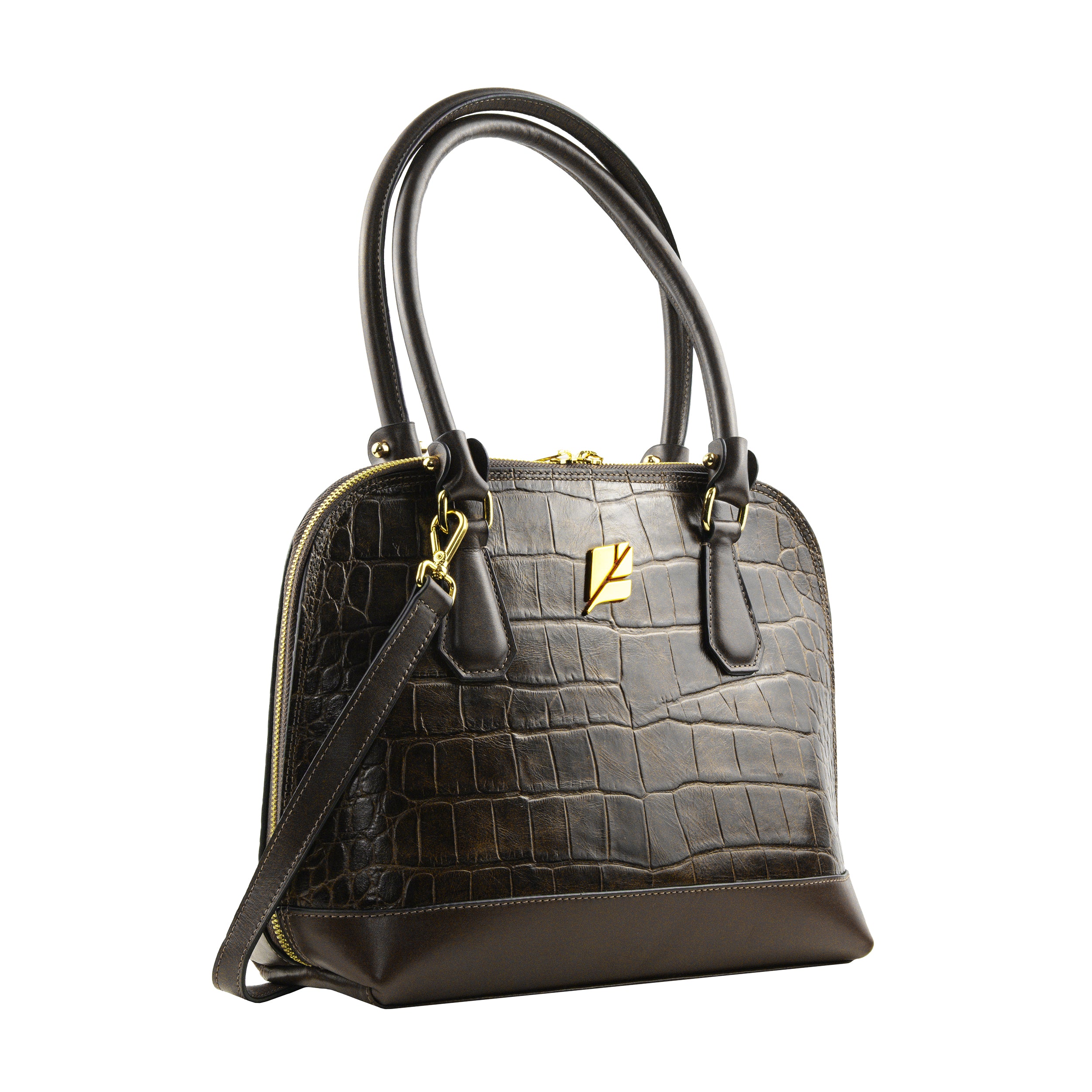 Serena Croco M Bowling Bag by Patrícia Maranhão