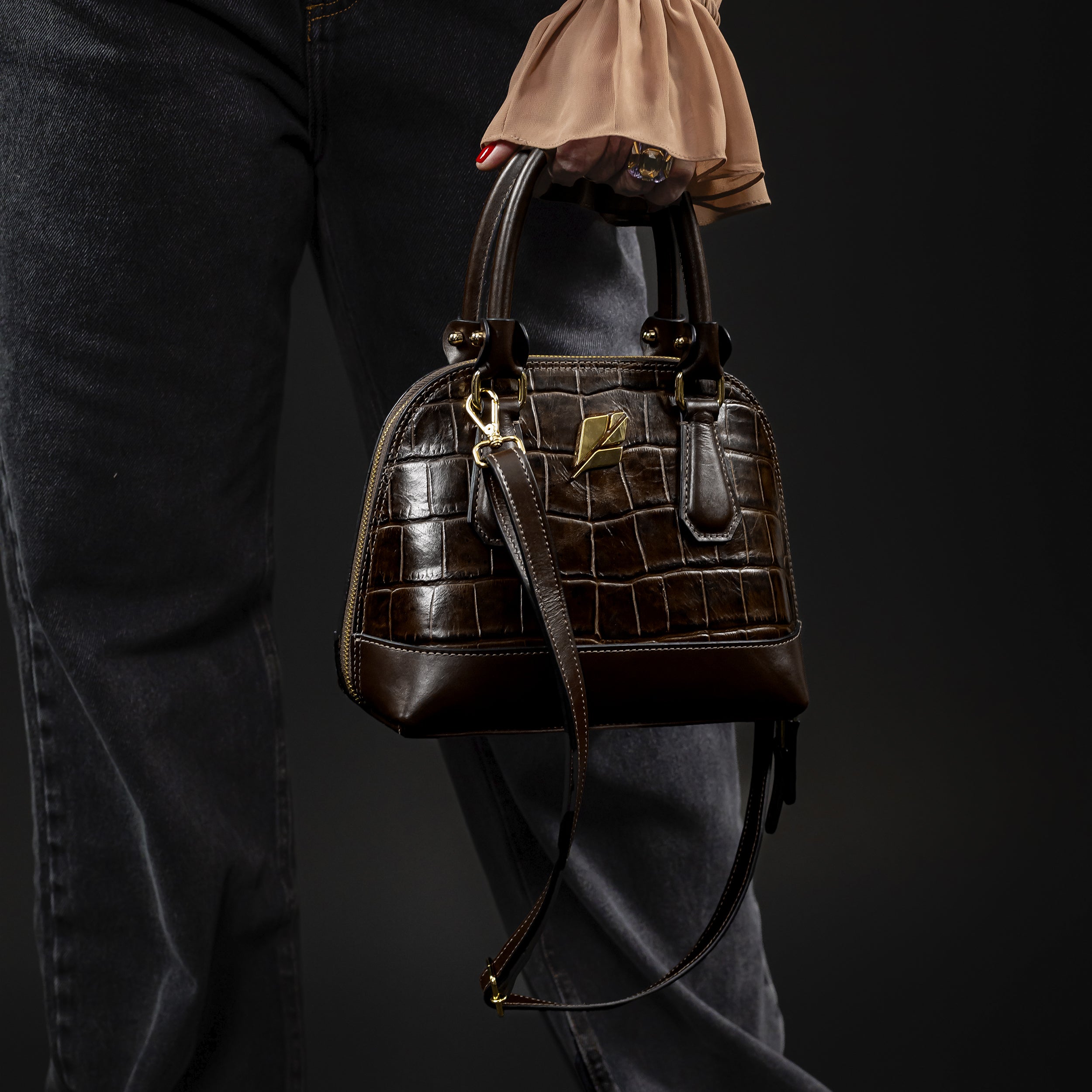 Serena Croco P Bowling Bag by Patrícia Maranhão