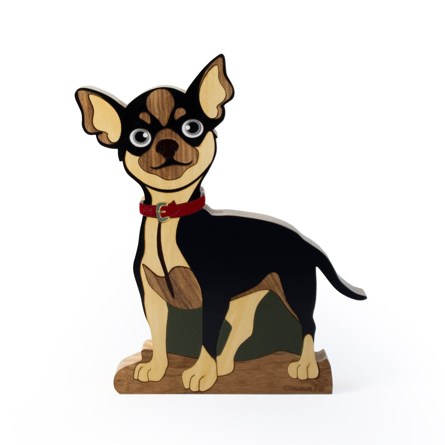 Chihuahua Dog Wooden Sculpture Patricia Maranhão