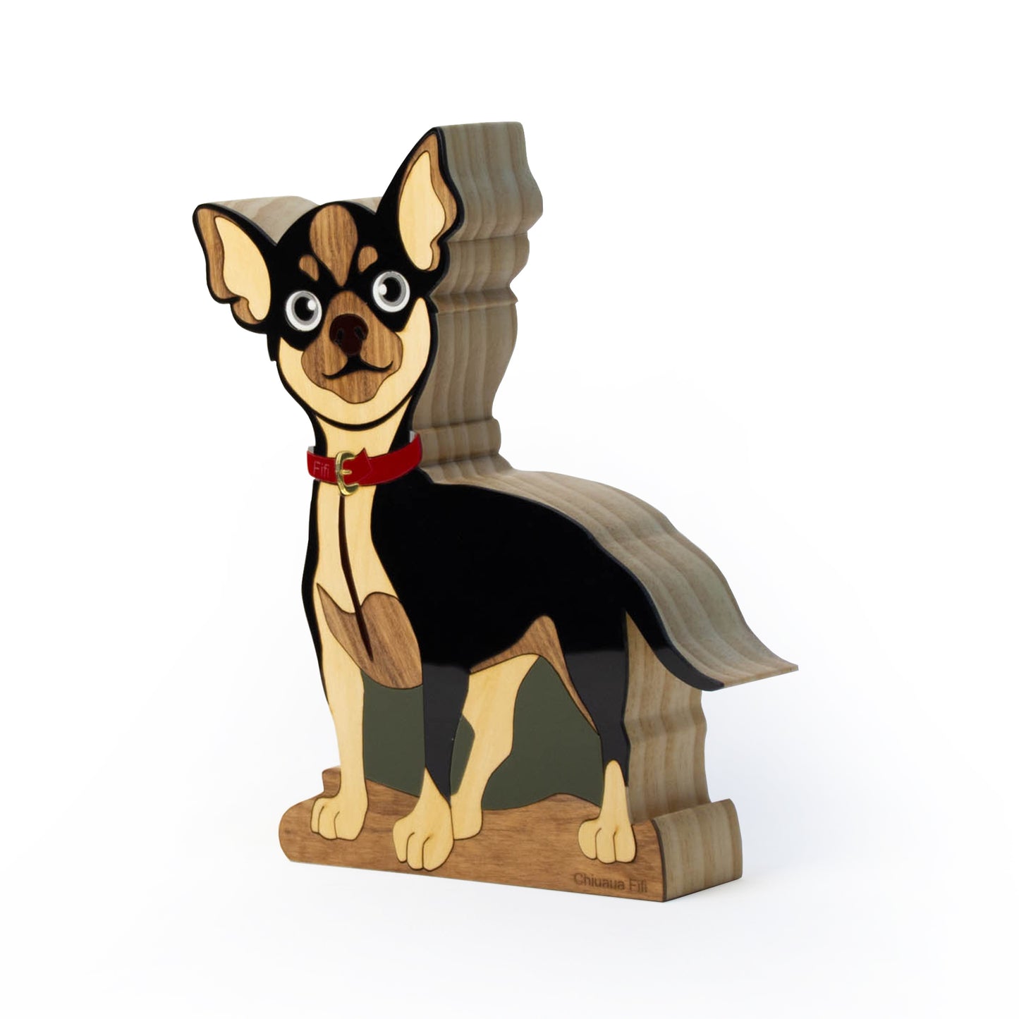 Chihuahua Dog Wooden Sculpture Patricia Maranhão