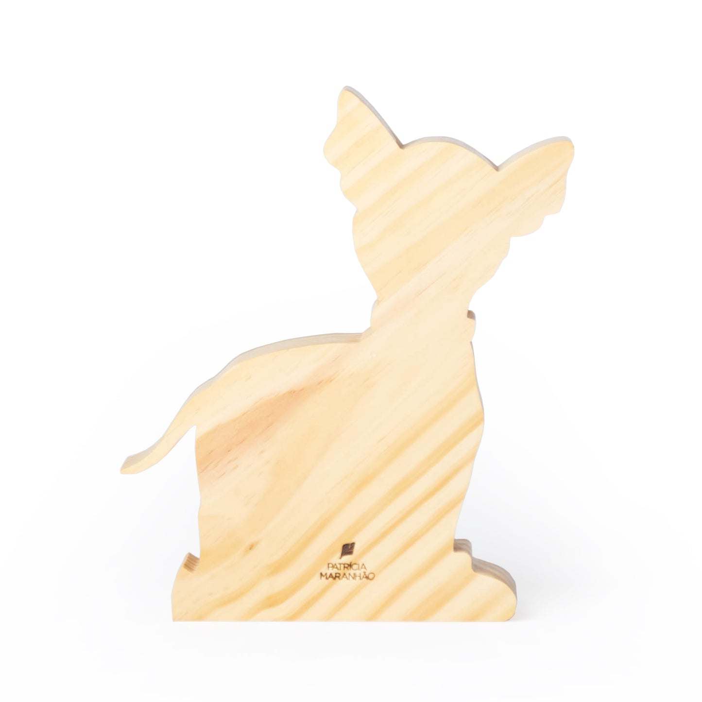 Chihuahua Dog Wooden Sculpture Patricia Maranhão