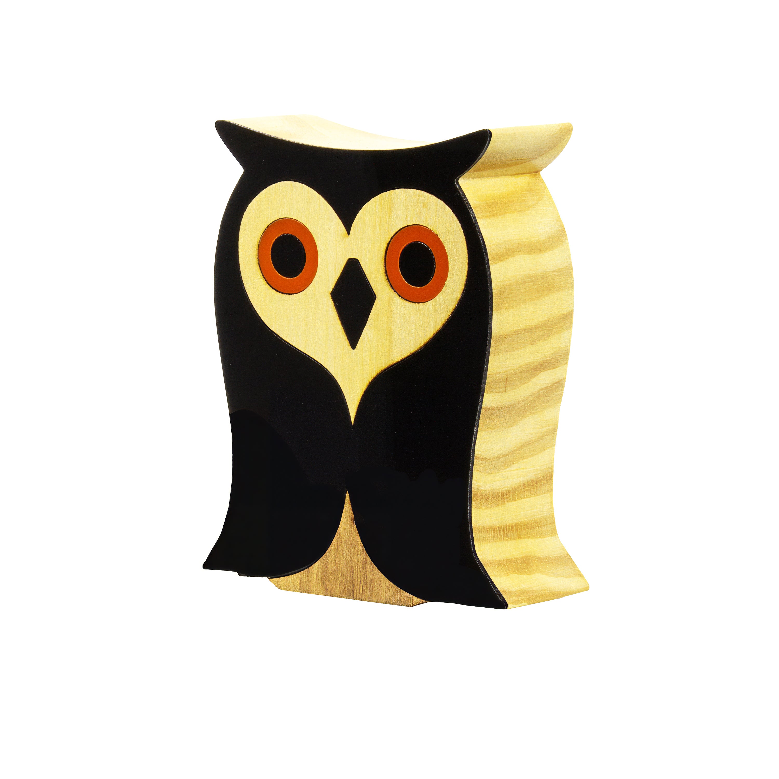 Wooden Sculpture of an Owl by Patricia Maranhão