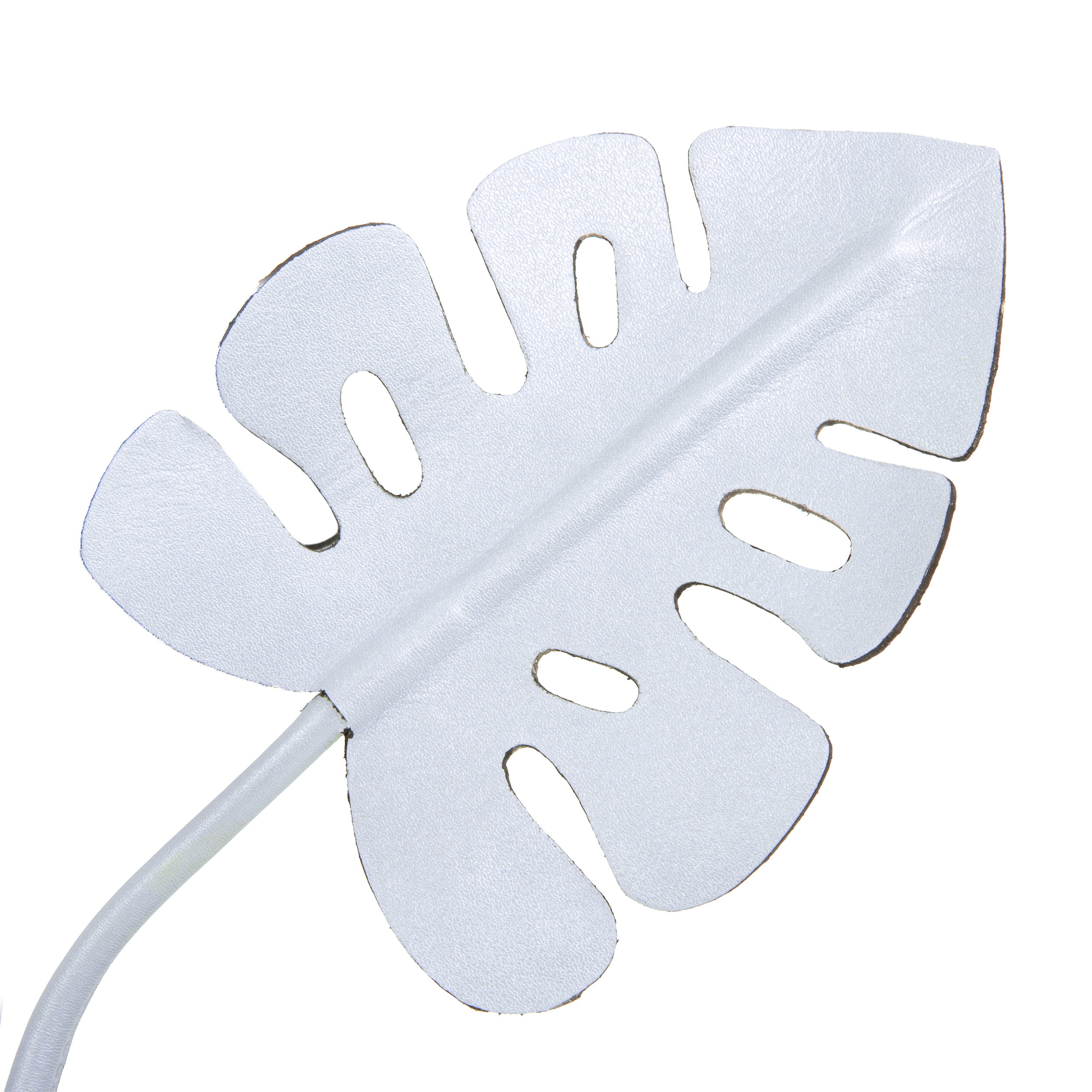 Baby Blue Monstera Deliciosa Plant Pot in Leather by Patrícia Maranhão