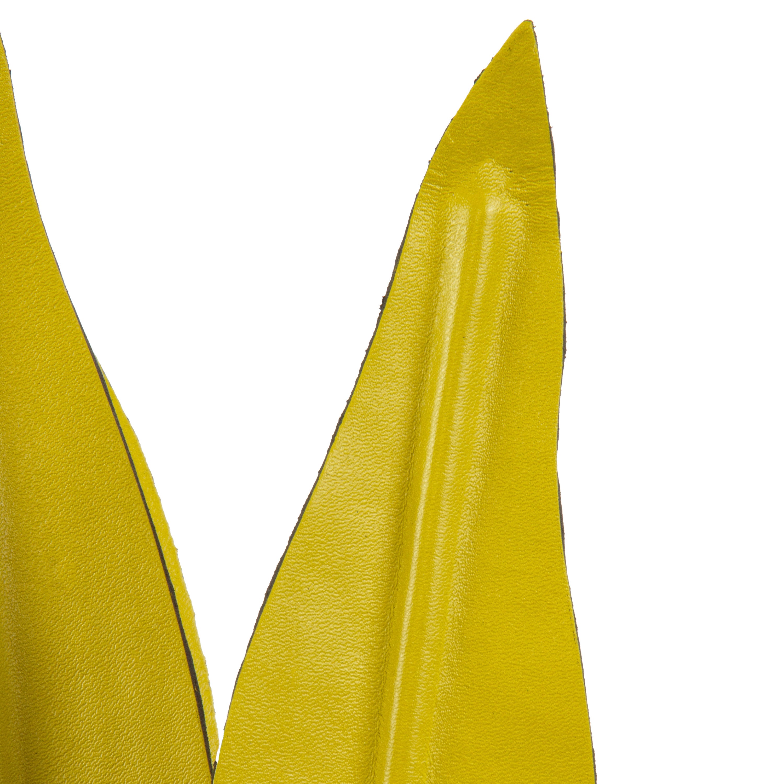 Sansevieria Plant Pot Mustard Green in Leather by Patrícia Maranhão