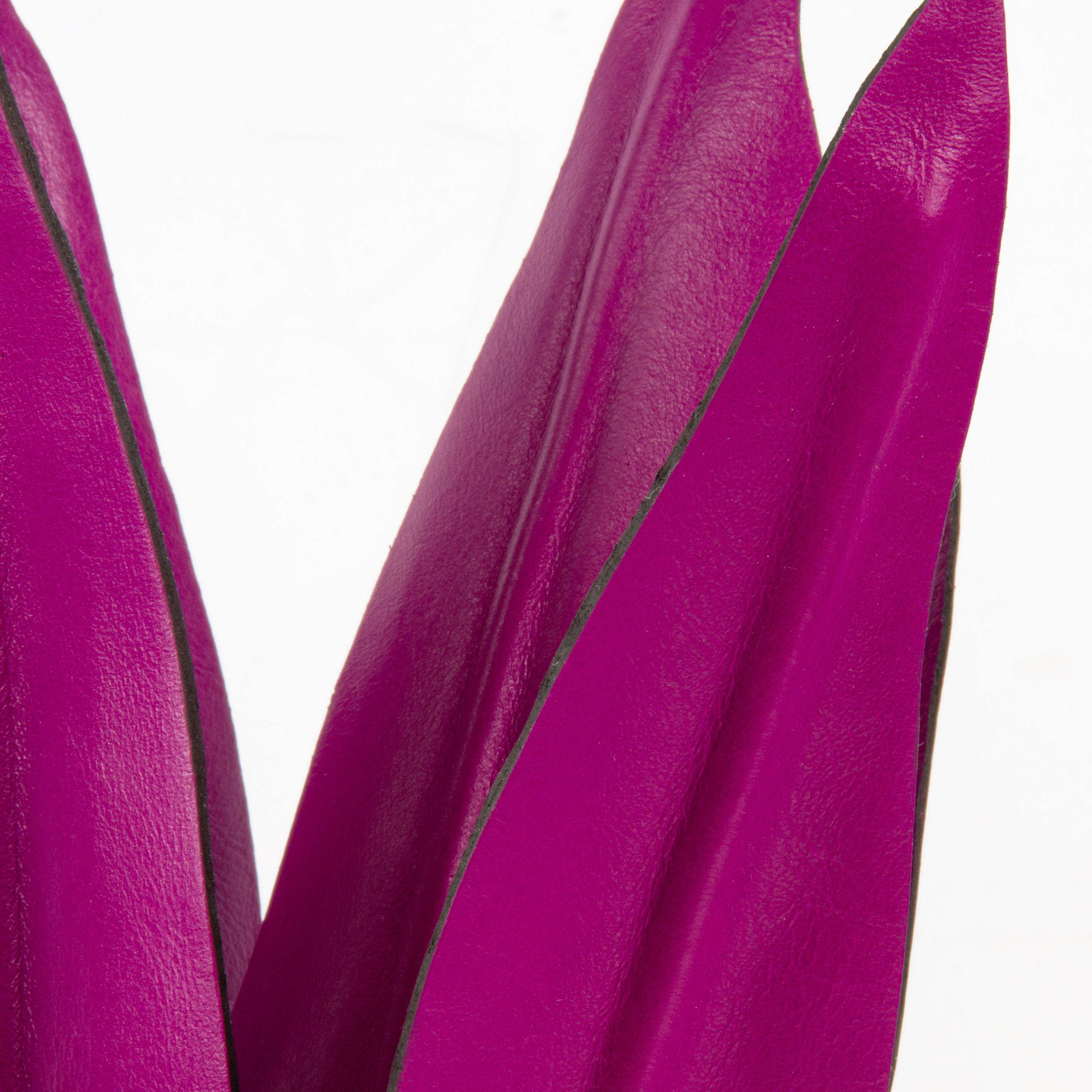 Pink Snake Plant Pot in Leather by Patrícia Maranhão
