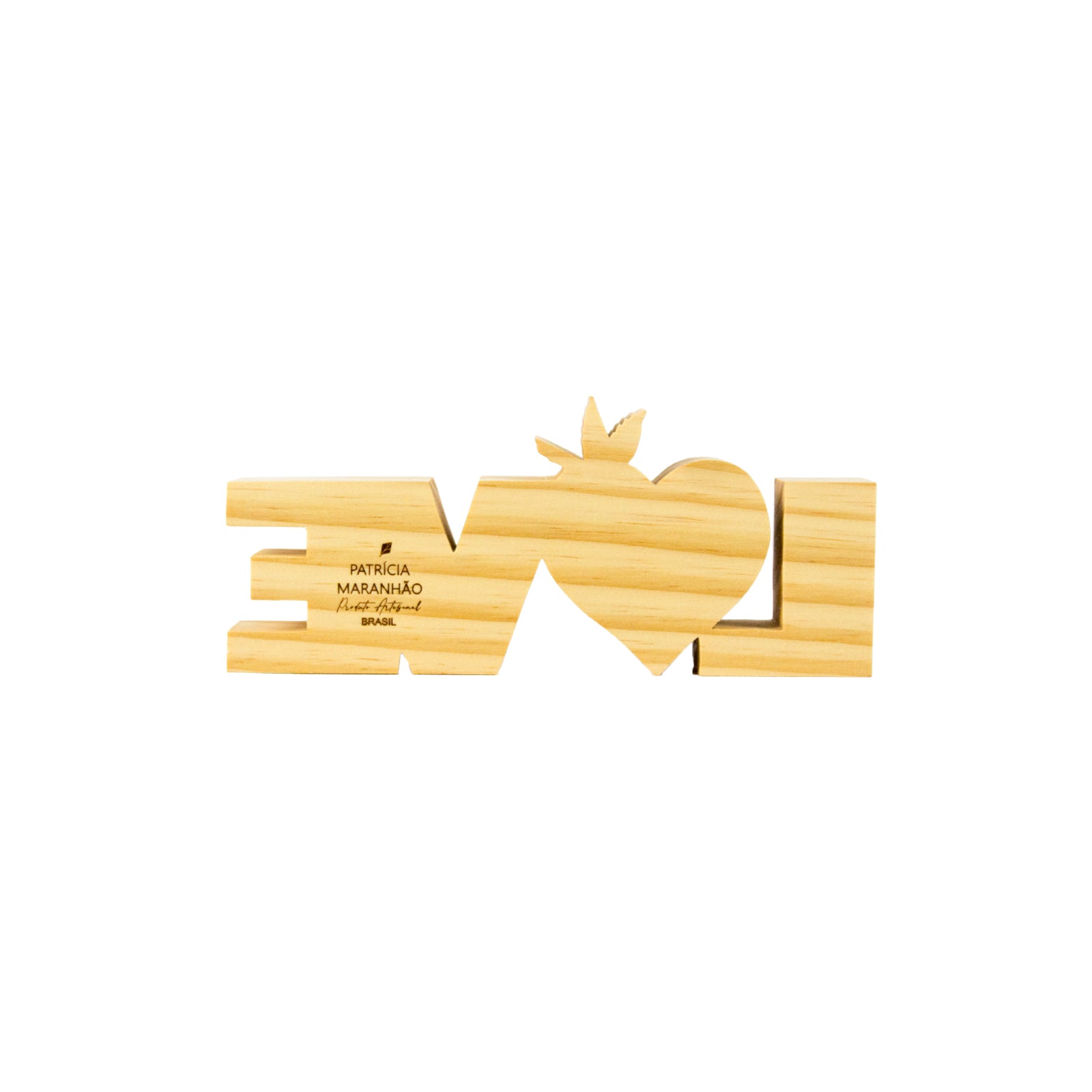 Wooden Sculpture Word Love Free M Patricia Maranhão