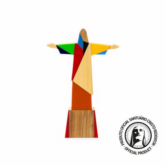 Sculpture Wood Rio Christ the Redeemer Cubist Fun M Patricia Maranhão