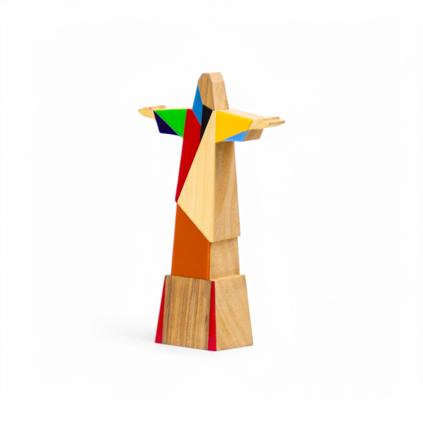 Sculpture Wood Rio Christ the Redeemer Cubist Fun M Patricia Maranhão