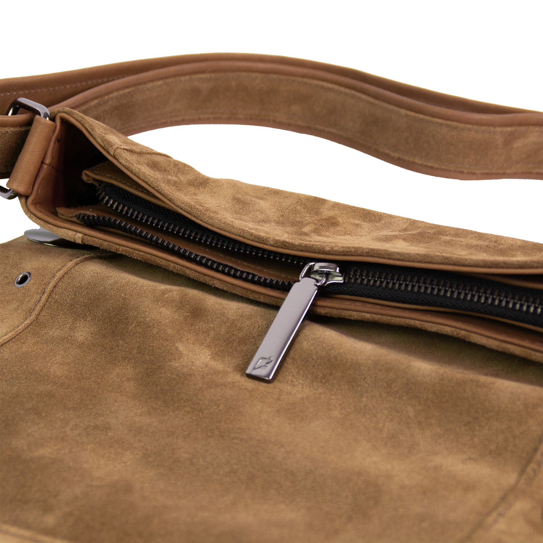 Bolsa Tiracolo Boho James Couro Legítimo Mocha Mousse Com Franjas Patrícia Maranhão