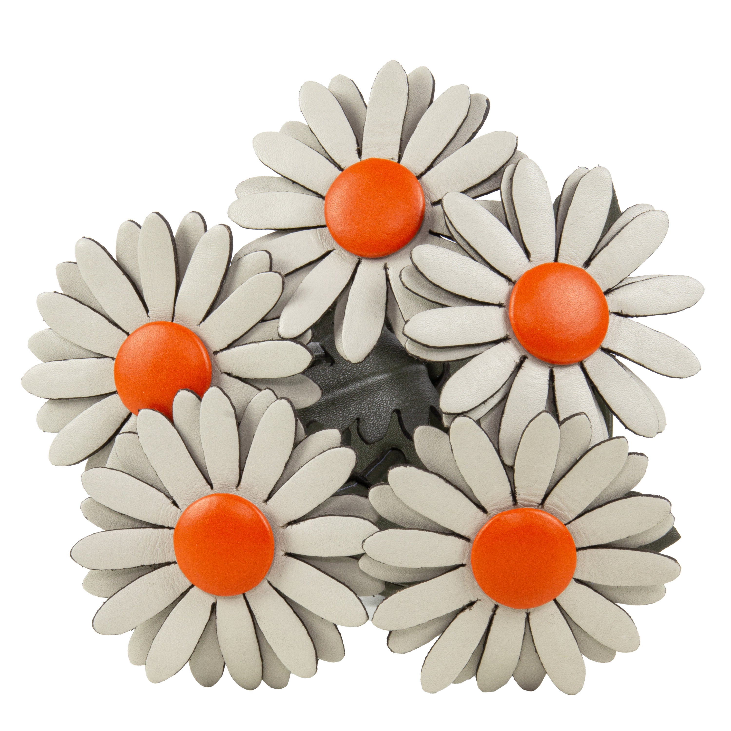 Ice Daisy Plant Pot in Leather by Patrícia Maranhão