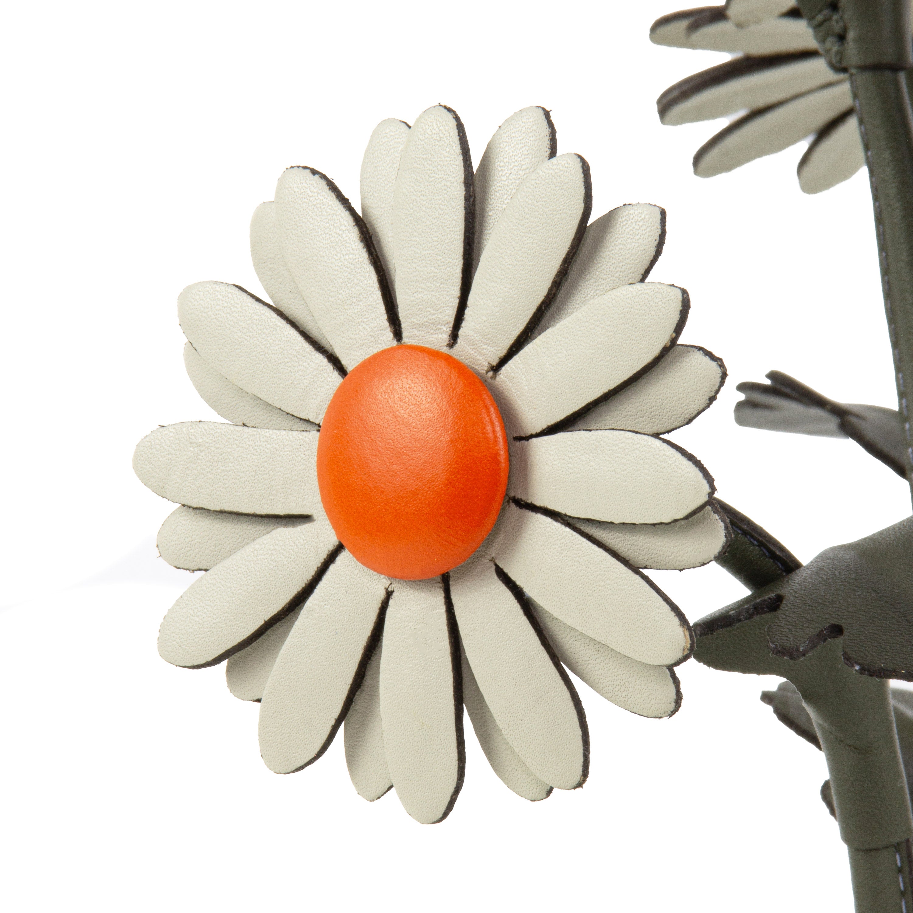 Ice Daisy Plant Pot in Leather by Patrícia Maranhão