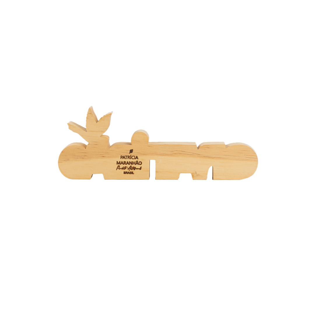 Wooden Sculpture Word Gratitude Mini Patricia Maranhão