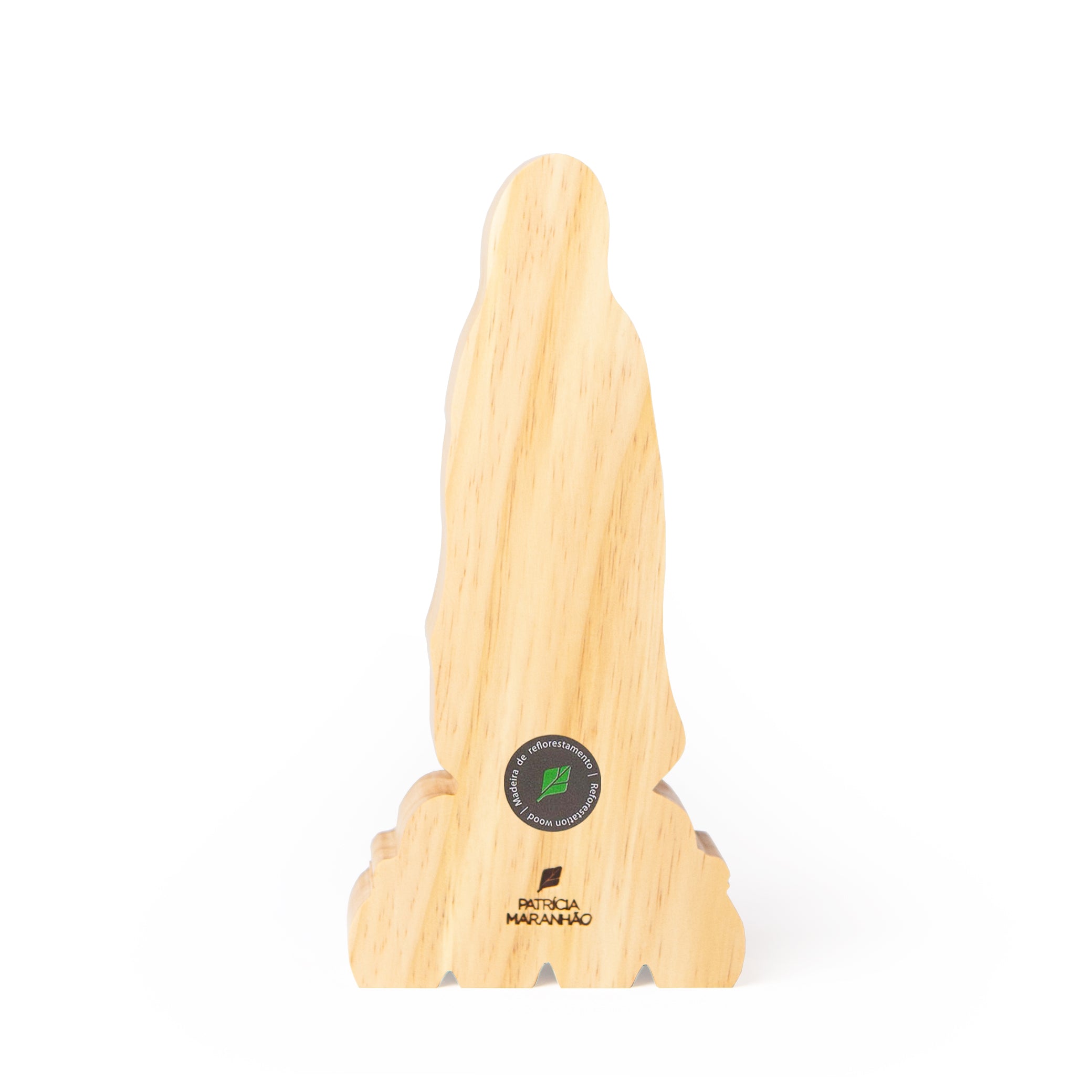 Wood Sculpture Our Lady of Lourdes Sacred Patricia Maranhão