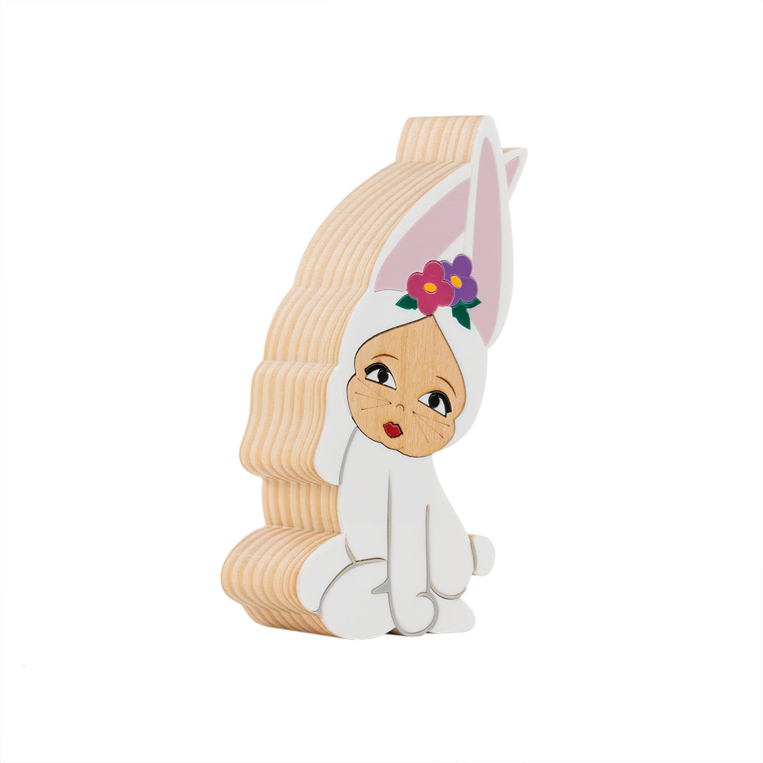 Instagrammable Wooden Rabbit Sculpture Patricia Maranhão