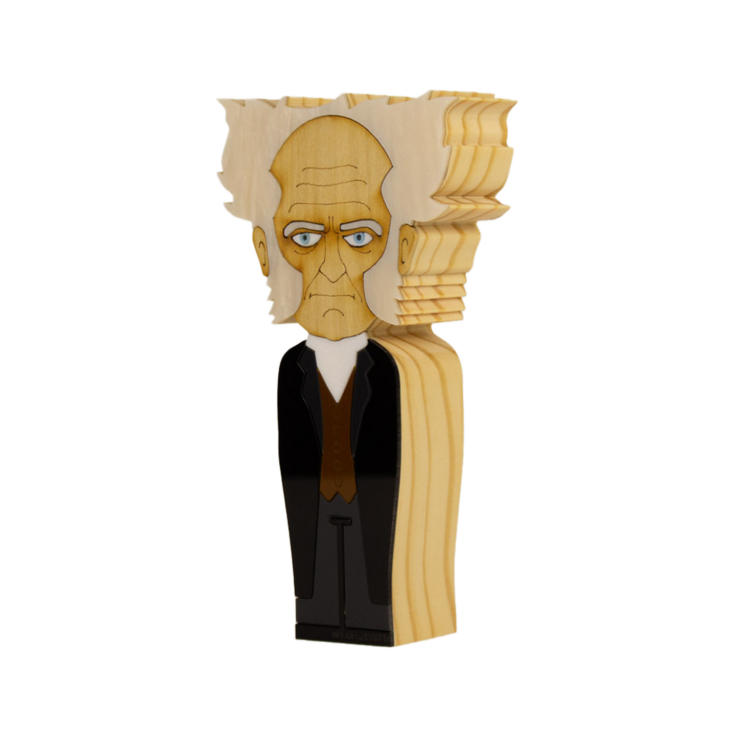 Kokeshi Wood Sculpture Arthur Schopenhauer