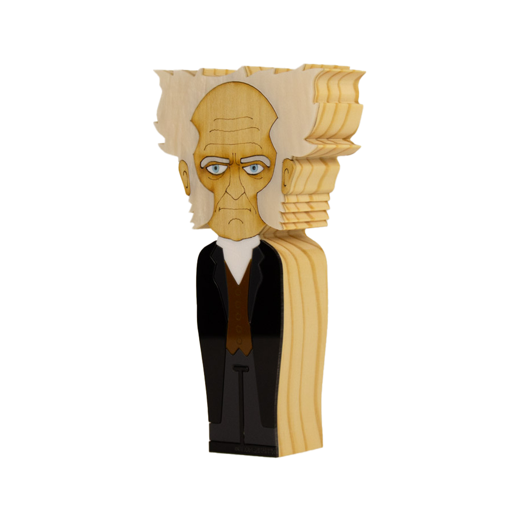 Kokeshi Escultura de Madeira Arthur Schopenhauer