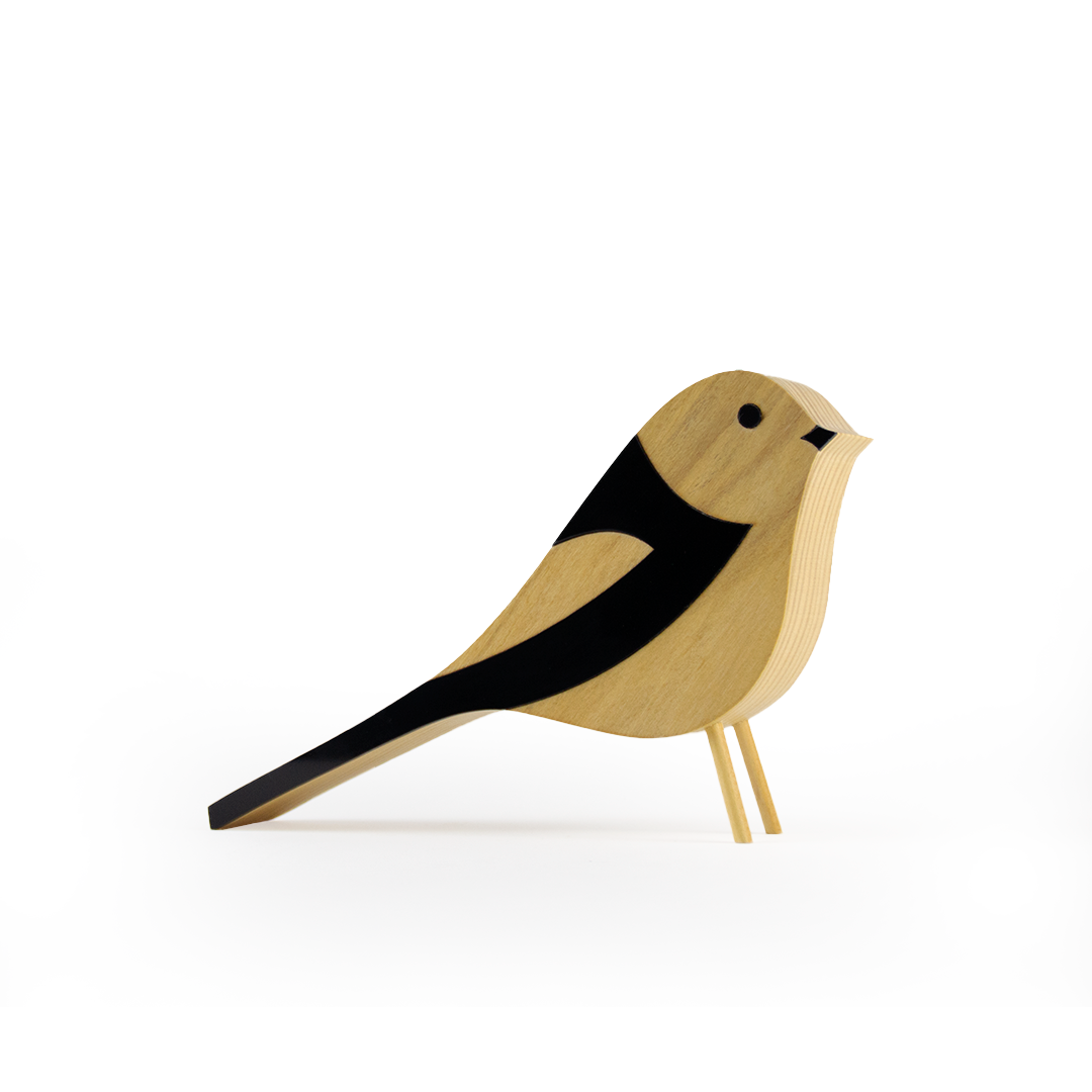Wooden Sculpture Tico Tico Bird Patricia Maranhão