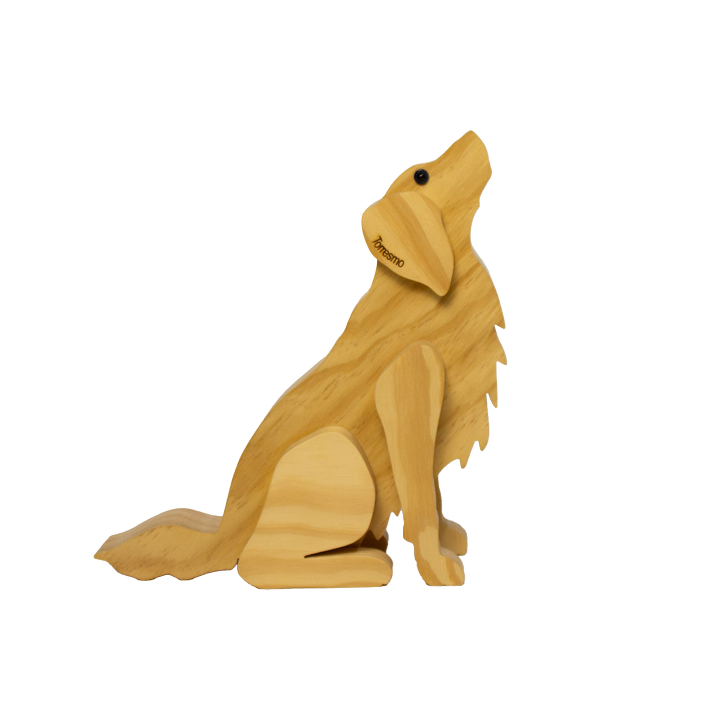 Escultura de Madeira Cachorro Golden Retriever Torresmo Patricia Maranhão