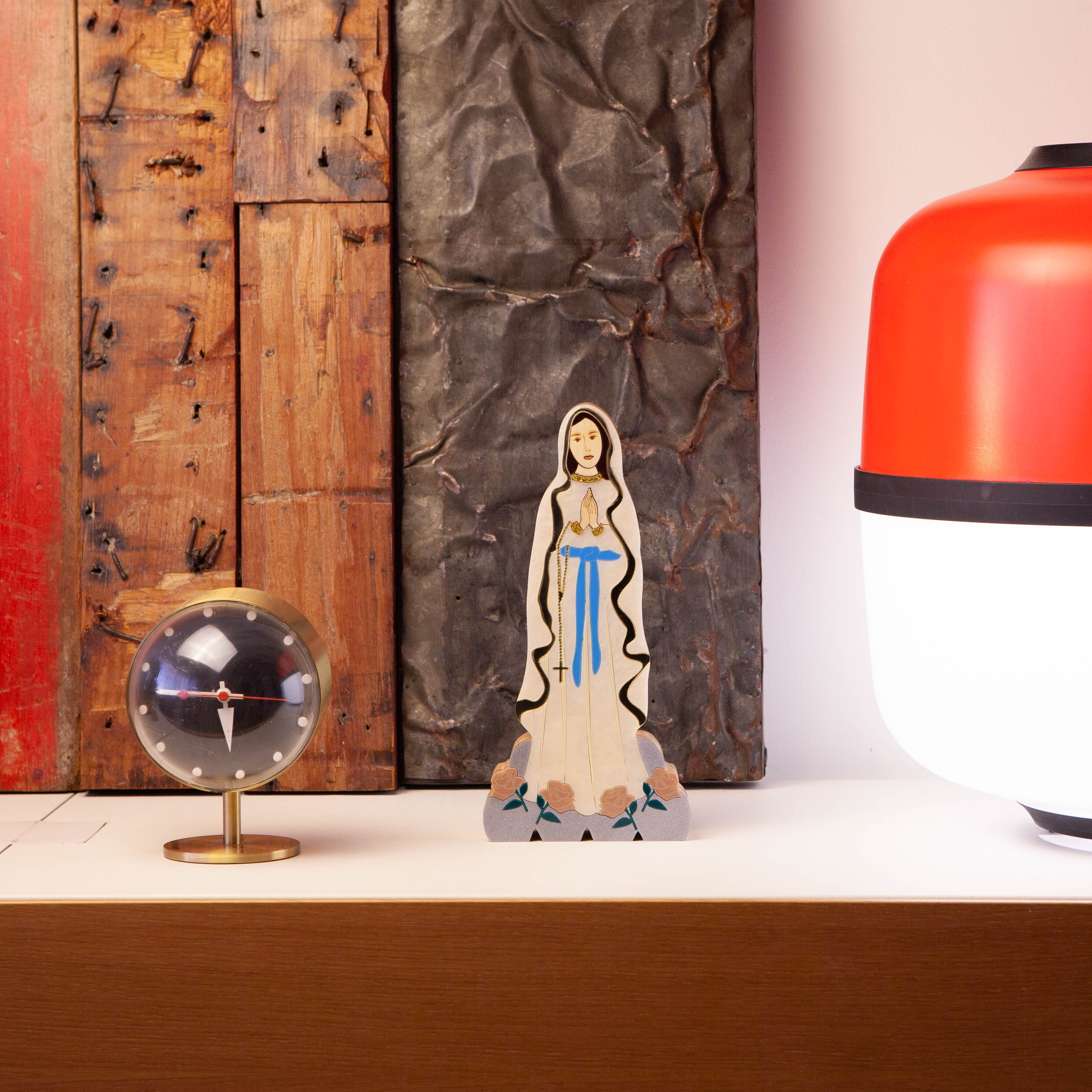 Wood Sculpture Our Lady of Lourdes Sacred Patricia Maranhão