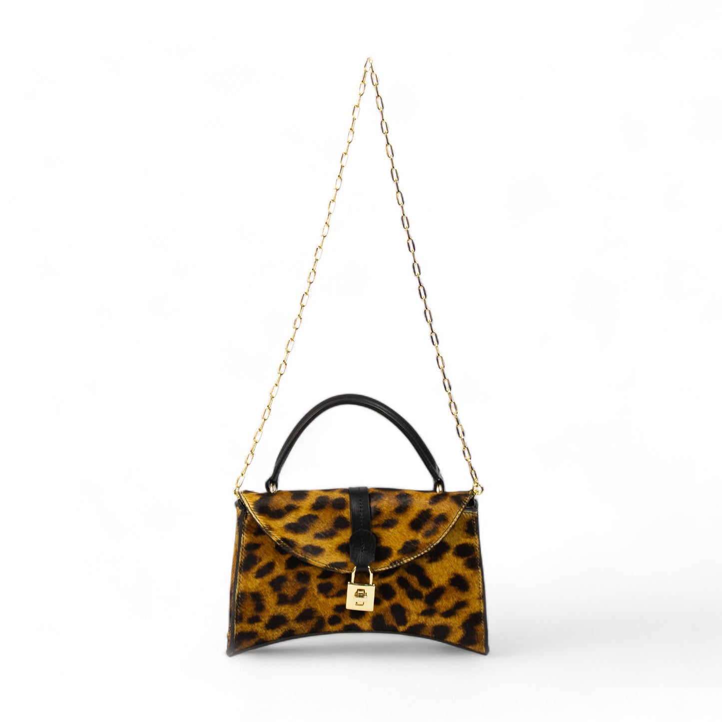 Bolsa Mini Tiracolo Fancy Couro Legítimo Animal Print Onça Patrícia Maranhão