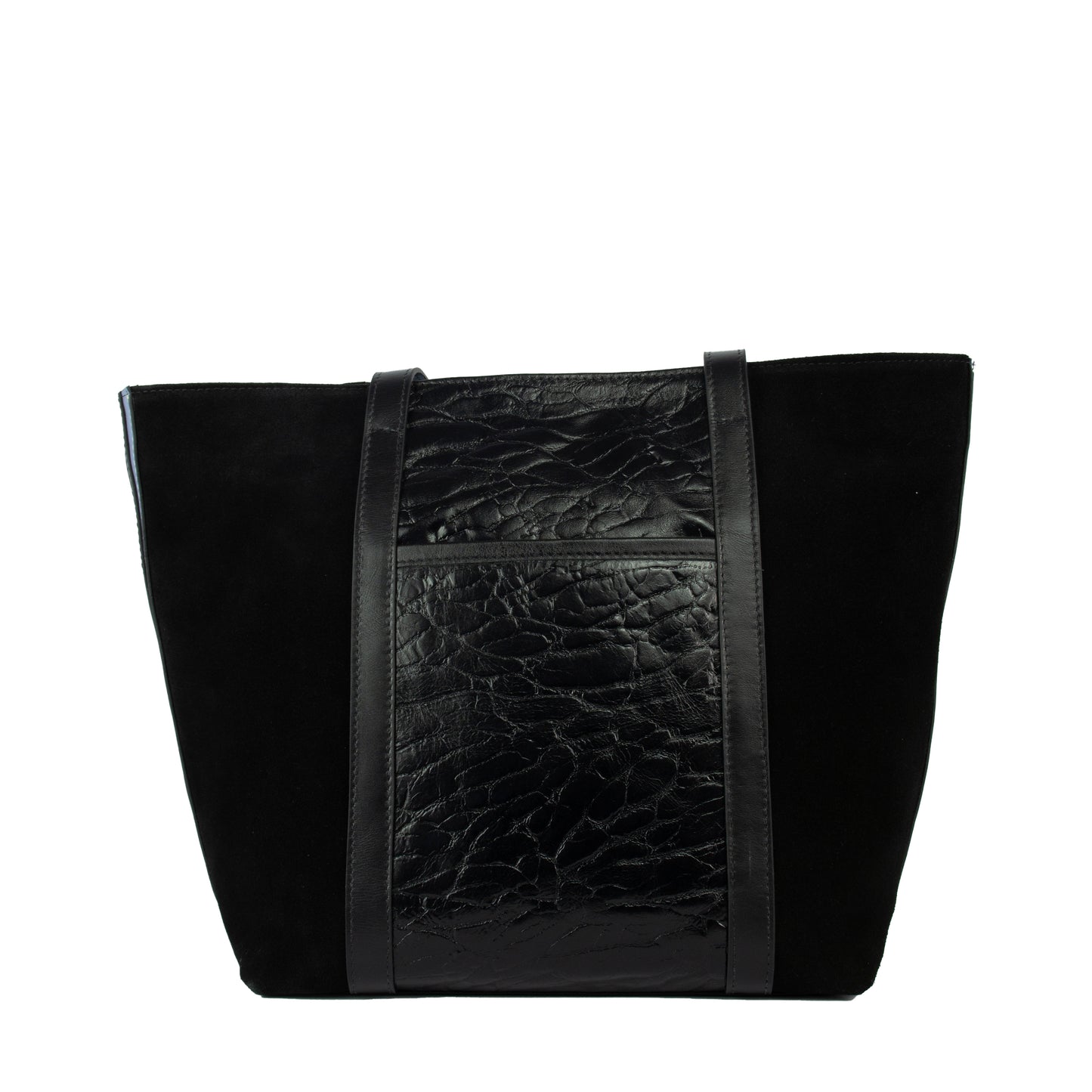 Bolsa Tote Grande Lola Couro Preto Patrícia Maranhão